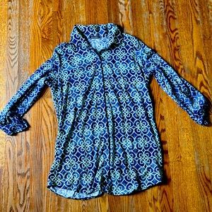 DAVID CLINE long sleeve lightweight breezy button up shirt